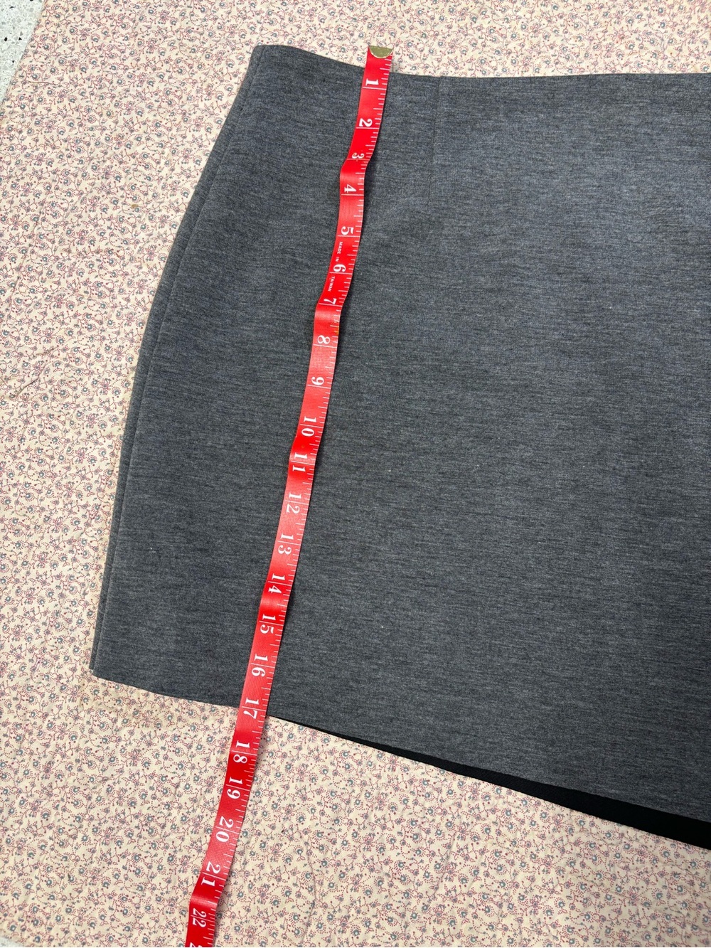 Trouve Grey Mini Skirt with Side Slit - Picture 7 of 8